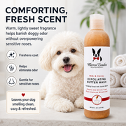 Warren London Exfoliating Butter Wash Dog Shampoo Gallons - With Natural Jojoba Beads Spa Product Lavender Pomegranate & Fig,Milk & Honey