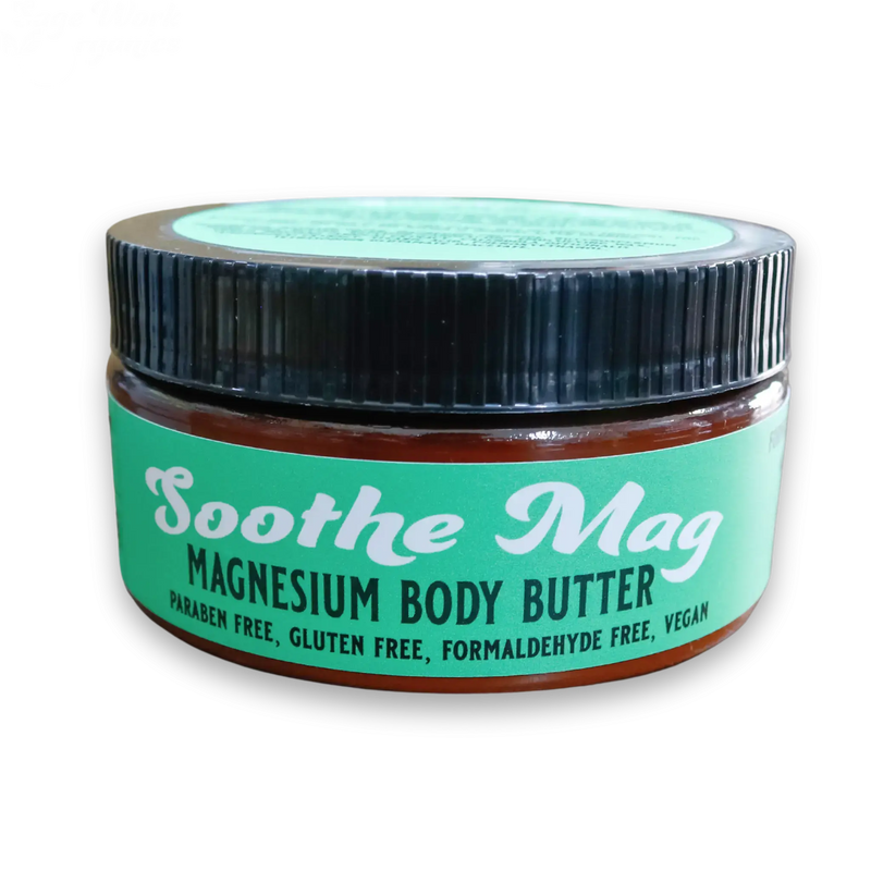 SageWork Organics Extra Strength Magnesium Body Butter 8 oz (Value size original formula) Body Butters