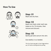 JAXON LANE Bro Mask Eye Gels - Cooling Eye Gels (6 Pack) Mask