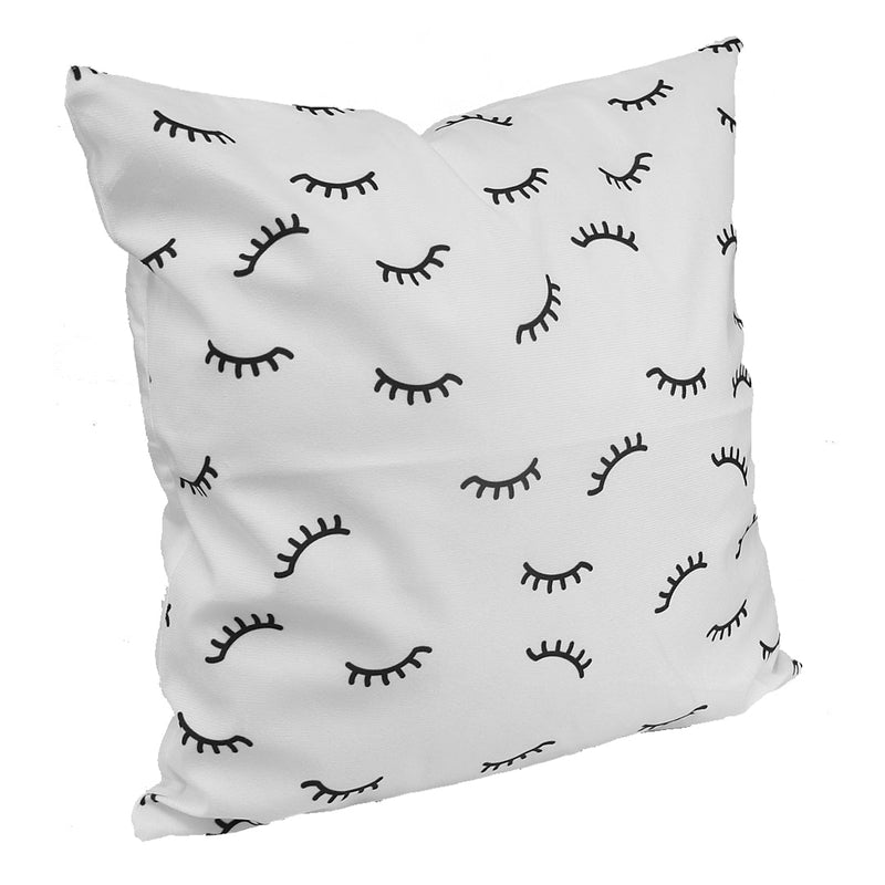 GladGirl Throw Pillow Cover - Eyelash Pattern 18" x 18" Marketing