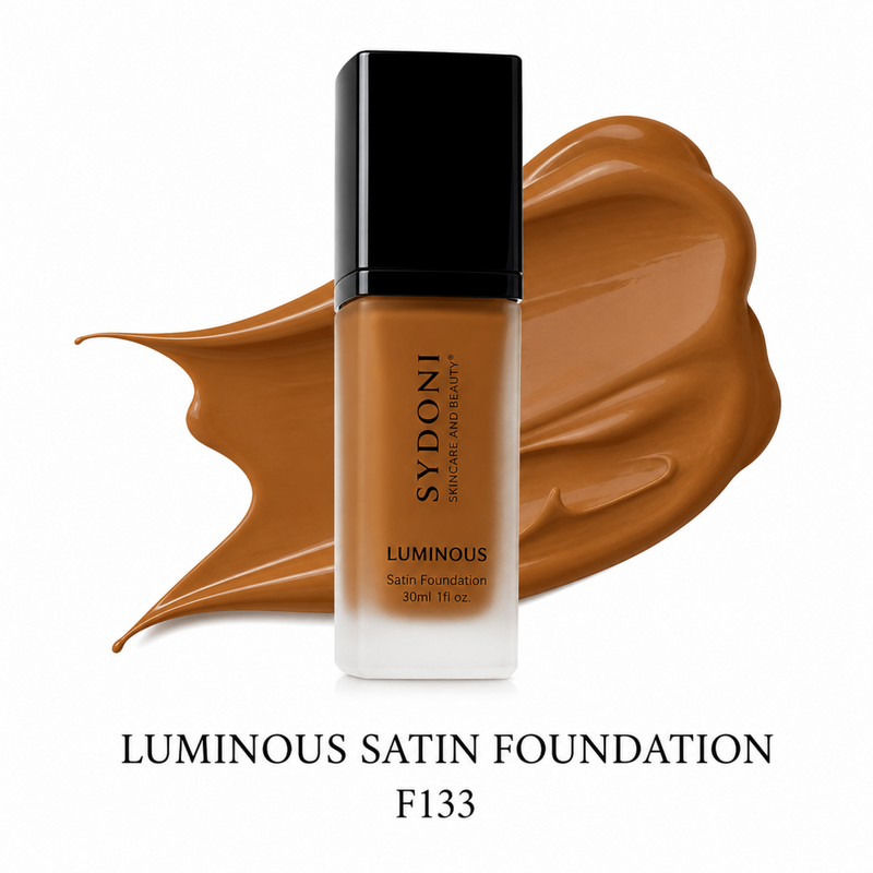 Sydoni Skincare and Beauty SYDONI LUMINOUS SATIN FOUNDATION – Radiant Skin, Smooth Perfection 30ml 1 fl. oz (16 Shades) Foundation White Smoke F133-Bronze Gold