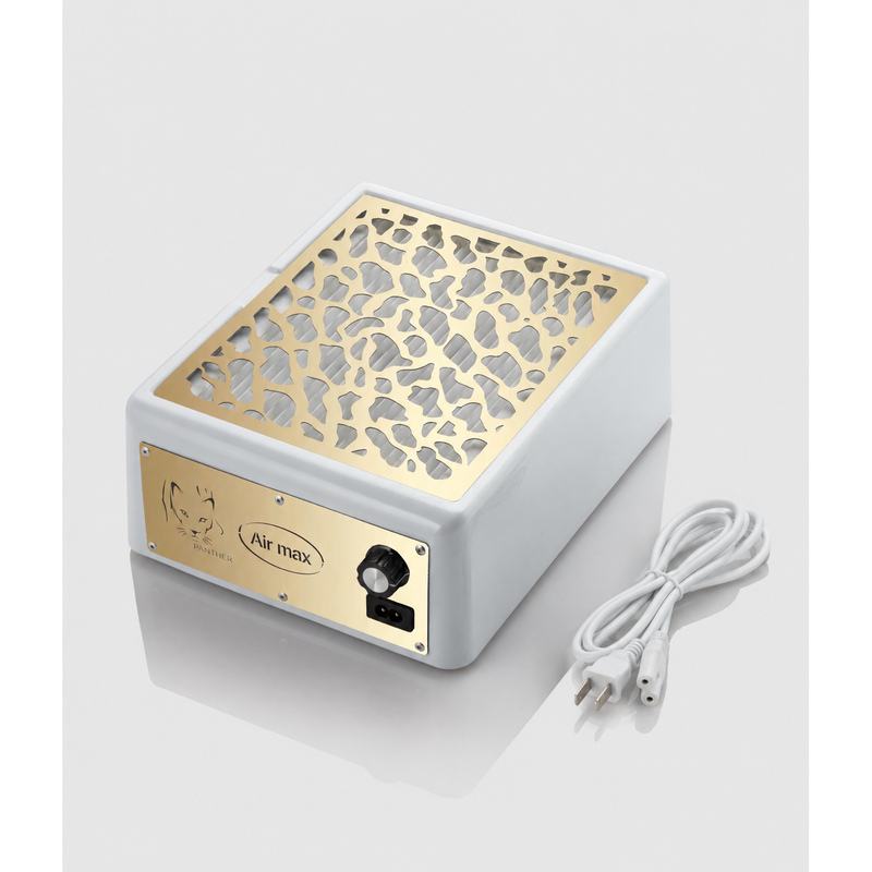 nbmsupply Air Max Panther Nail Dust Collector Gold with HEPA Filter – Professional Nail Table Vacuum Lavender ONE YEAR WARRANTY