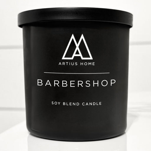 Artius Man Barbershop Wood Wick Candle – Bay Rum, Powder, and Classic Barbershop (10 oz) candle