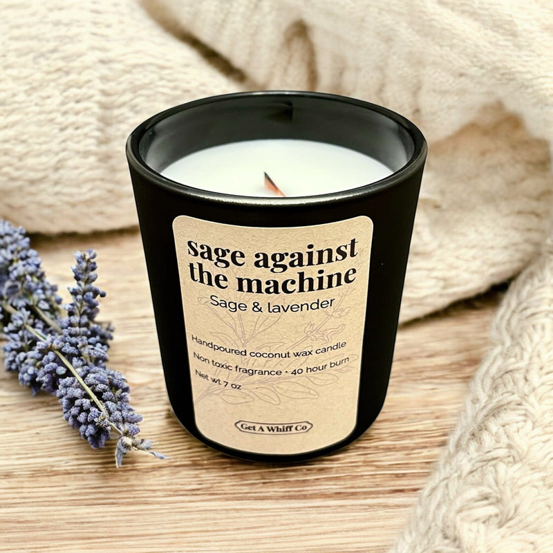 Get a Whiff Co. Matte Jar Crackling Candle Glass