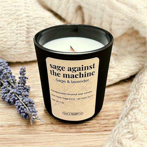 Get a Whiff Co. Matte Jar Crackling Candle Glass