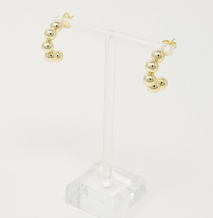 Golden Dots Hoop Earrings