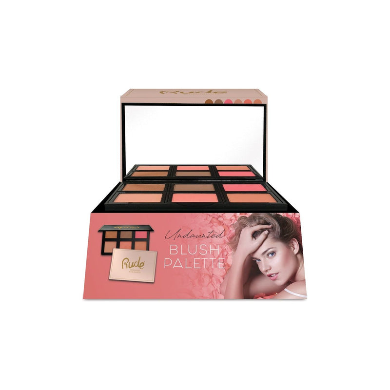 Rude Cosmetics Undaunted Blush Palette Display Set, 12pcs Wholesale Set