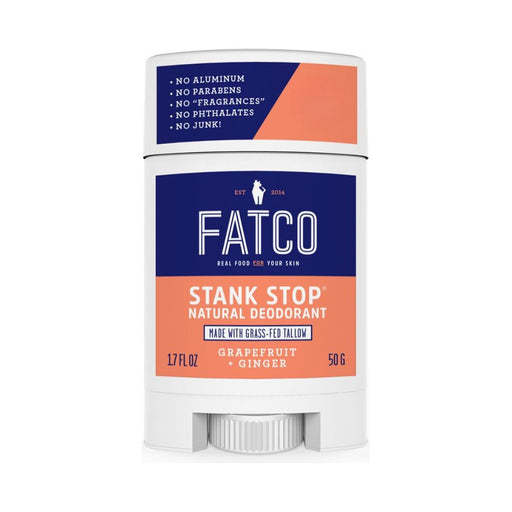 FATCO Skincare Products Stank Stop Deodorant Stick, Grapefruit+Ginger, 1.7 Oz