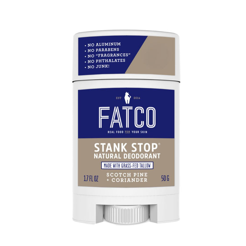 FATCO Skincare Products Stank Stop Deodorant Stick, Scotch Pine + Coriander, 1.7 Oz