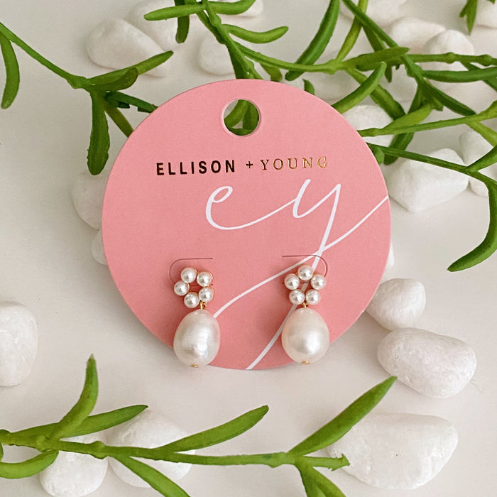 Blooming Freshwater Pearl Drop Earrings