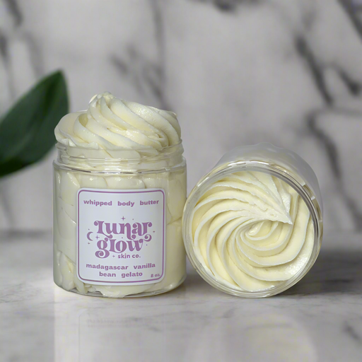 Lunar Glow Skin Co. Madagascar Vanilla Bean Gelato Body Butter whipped body butter