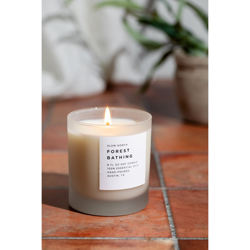 Slow North Forest Bathing - Signature Candle (Fir + Pine + Patchouli) Frosted Candles