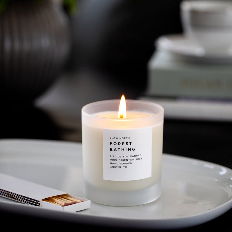 Slow North Forest Bathing - Signature Candle (Fir + Pine + Patchouli) Frosted Candles