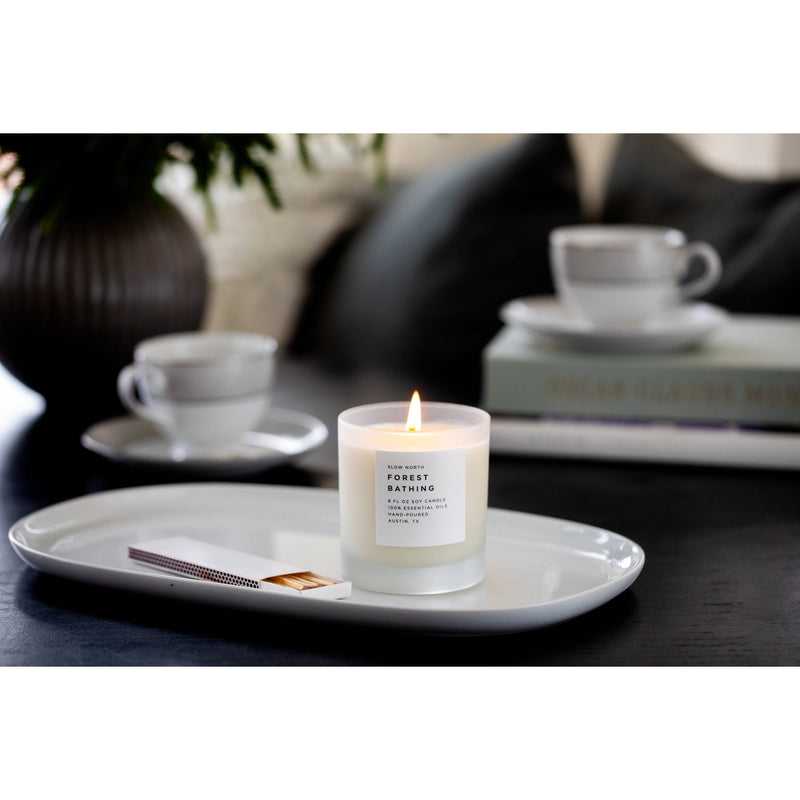Slow North Forest Bathing - Signature Candle (Fir + Pine + Patchouli) Frosted Candles