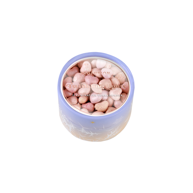 Profusion Cosmetics Frosted Snow Sparkle | Twinkling Lights Powder Puff Set Face