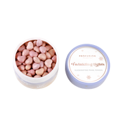 Profusion Cosmetics Frosted Snow Sparkle | Twinkling Lights Powder Puff Set Face