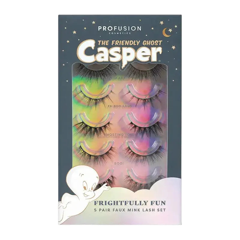 Profusion Cosmetics Casper The Friendly Ghost | DreamWorld 5 Pair Faux Mink Lash Set eye