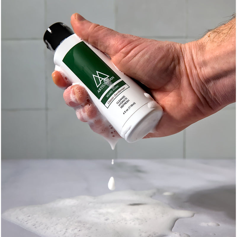 Artius Man Classic Gentleman Sandalwood Beard Wash – Pure Sandalwood Beard Cleanser (4 oz)