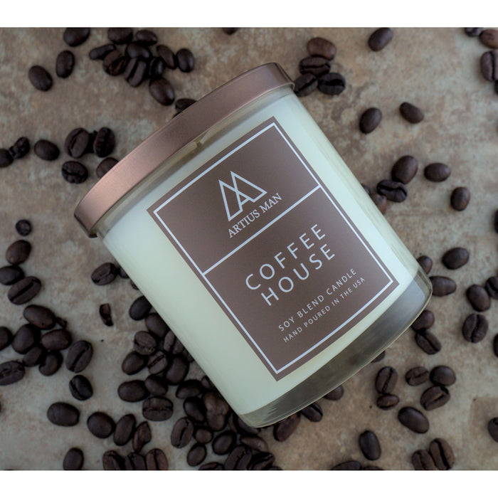 Artius Man - Coffee Scented Candle With Hints Of Vanilla & Hazelnut