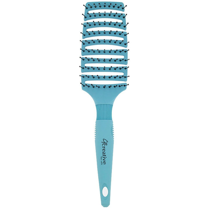 Creative Hair Brushes Flex Vent with Nylon Pin Britle, Blue 16.0