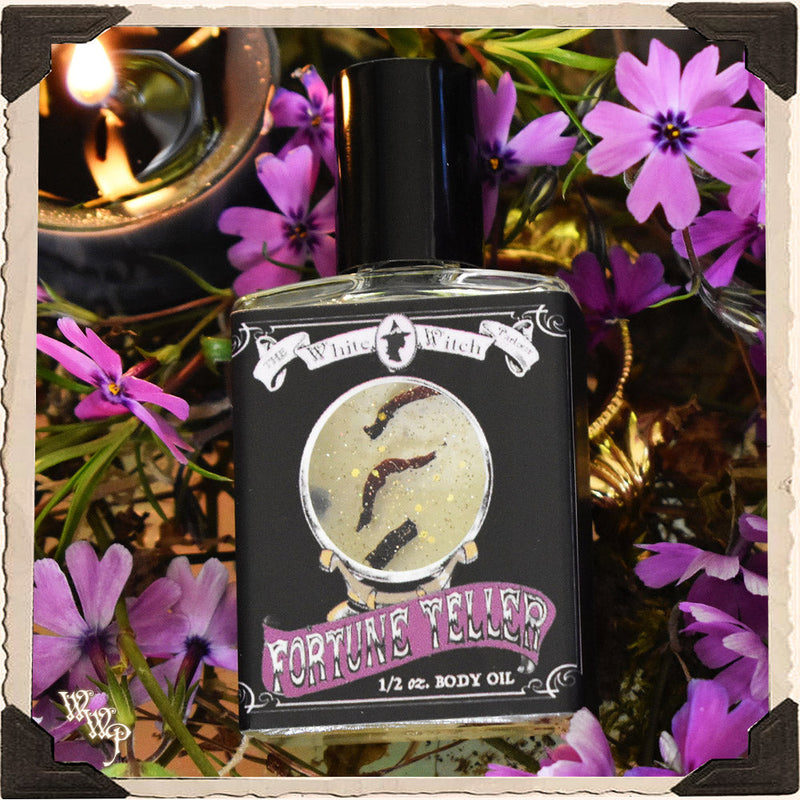 WhiteWitchParlour.com FORTUNE TELLER 1/2oz. BODY OIL. For Psychic Clarity, Life Guidance & Insight. candles & wax melts