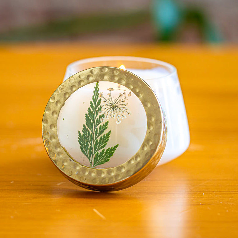 Rosy Rings Forest Small Pressed Floral Candle Pressed Floral Candles