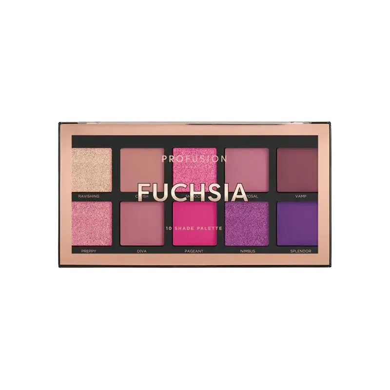 Profusion Cosmetics Fuchsia 10 shade palette Eyes