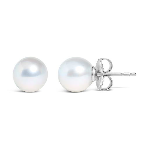 Bids.com 14k White Gold 5-5.5MM  Cultured Freshwater Pearl Solitaire Stud Earrings Earrings