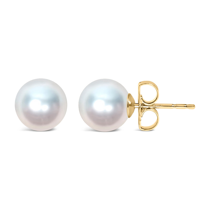 Bids.com 14k White Gold 5-5.5MM  Cultured Freshwater Pearl Solitaire Stud Earrings Earrings