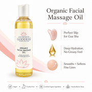 Glimmer Goddess® Organic Skin Care Organic Facial Massage Oil – Anti-Aging Treatment Moisturizers