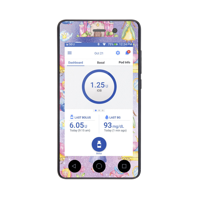 Peelz Fairytale Sticker for Omnipod DASH® PDM – Pump Peelz Peelz/Stickers