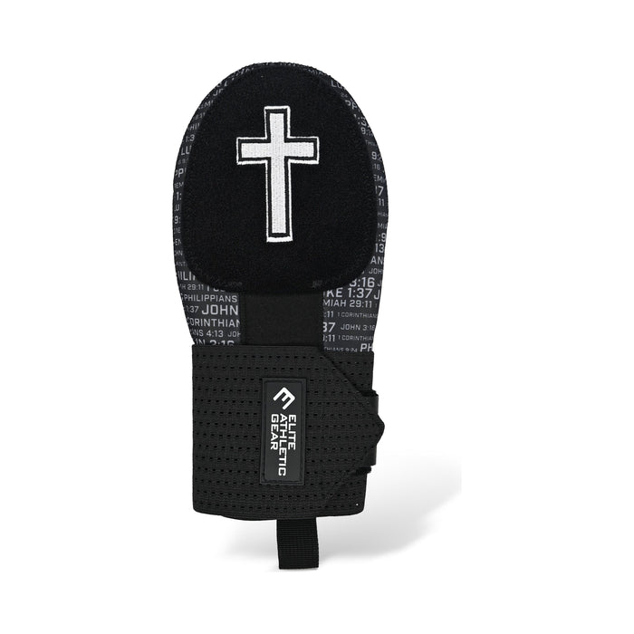 Faith Cross Black Sliding Mitt