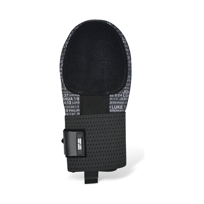 Faith Cross Black Sliding Mitt