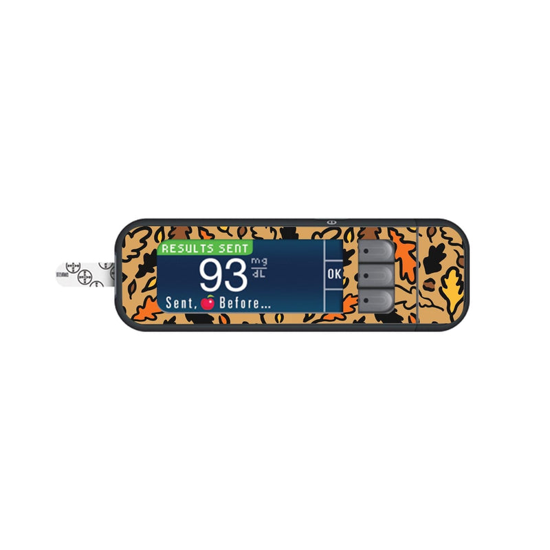 Peelz Falling Leaves Sticker for Bayer Contour Next Glucometer Peelz/Stickers