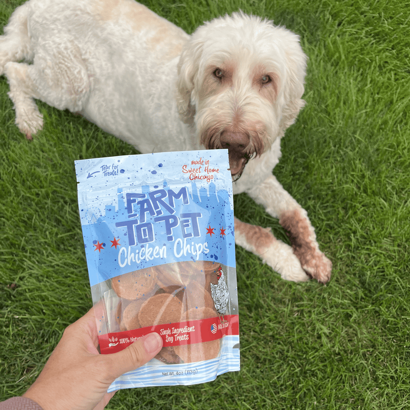 Farm To Pet Chicago Chicken Chips for Dogs | Dog Treats To Celebrate Our Hometown Chip