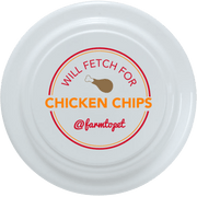 Farm To Pet Will Fetch for Chicken Chips Dog Frisbee | Fun Toy for Dogs and Humans Frisbee