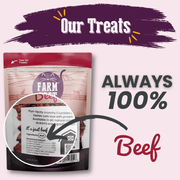 Farm To Pet Beef Crumbles Cat Treats | High Protein Treats for Cats Crumble