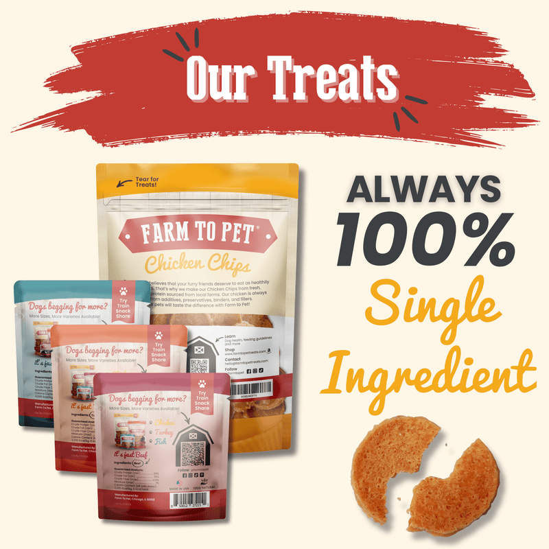 Farm To Pet Puppy Packs 'n Snacks Dog Treat Starter Pack | Single-Ingredient Training Treats Bundle