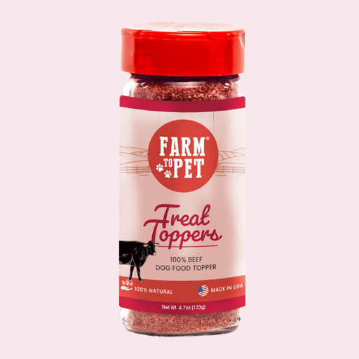 Farm To Pet Treat Topper Beef Dog Food Topper | Powdered Meal Topper for Pets Topper