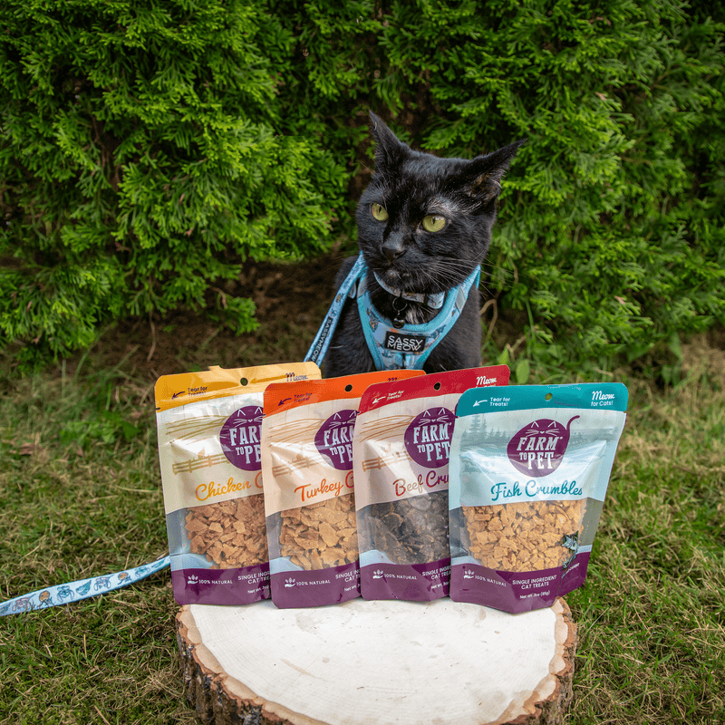 Farm To Pet Beef Crumbles Cat Treats | High Protein Treats for Cats Crumble