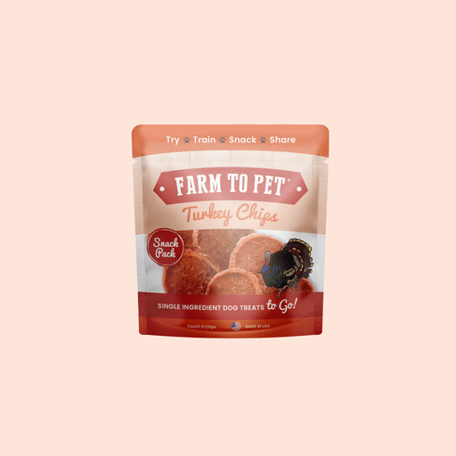 Farm To Pet Turkey Chips Snack Pack Bundles | Low Allergen Treats for Training Snack Pack