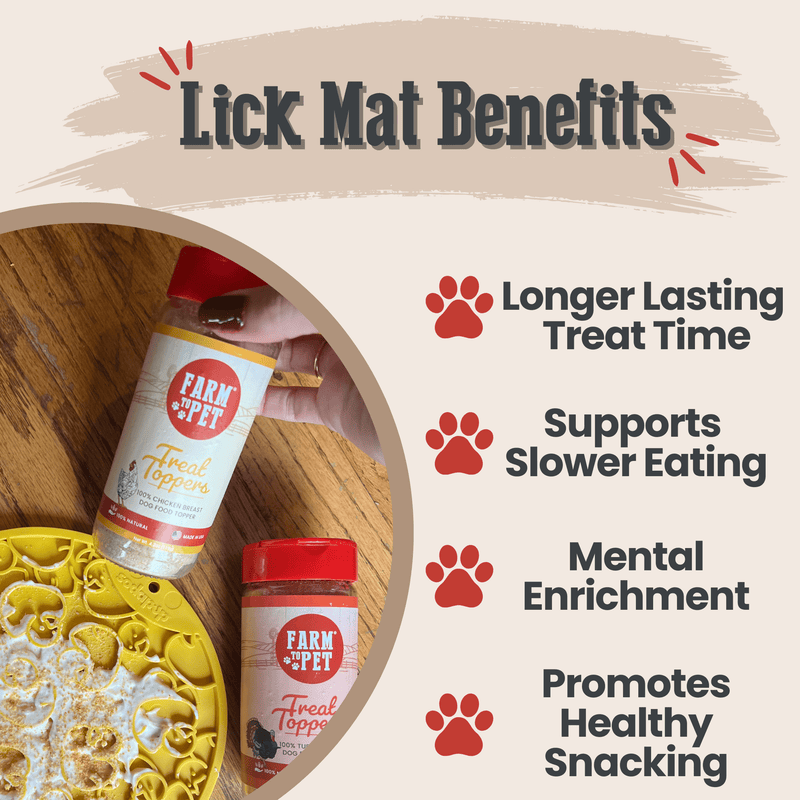 Farm To Pet Dog Lick Mats with Suction Cups Lick Mat