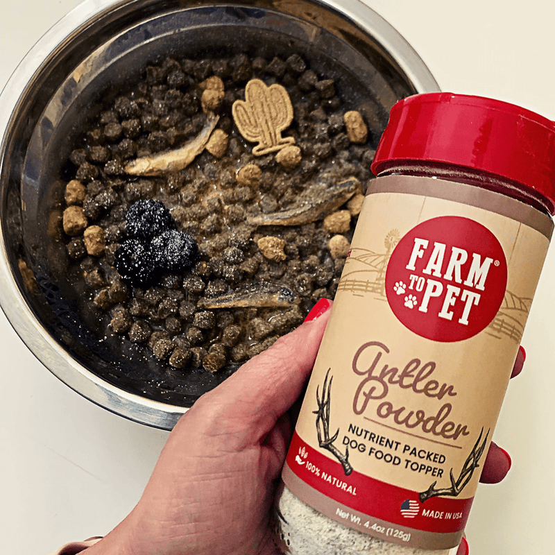 Farm To Pet Treat Topper Antler Powder Dog Food Topper | Nutritional Supplement for Dogs and Cats Topper