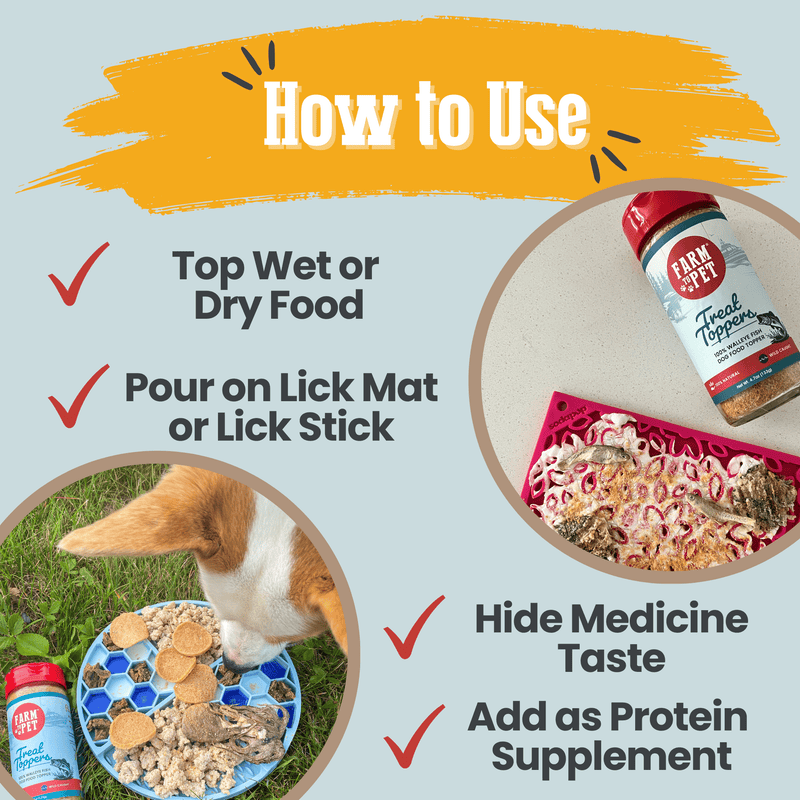 Farm To Pet Treat Topper Fish Dog Food Topper | Low-Fat Meal Topper for Pets Topper