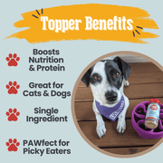 Farm To Pet Treat Topper Fish Dog Food Topper | Low-Fat Meal Topper for Pets Topper