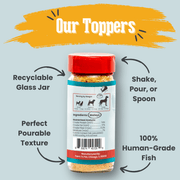 Farm To Pet Treat Topper Fish Dog Food Topper | Low-Fat Meal Topper for Pets Topper
