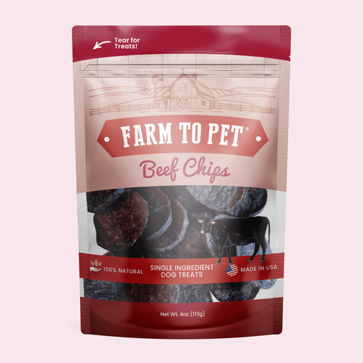 Farm To Pet Beef Chips Dog Treats | Single-Ingredient Healthy Treats for Dogs Chip