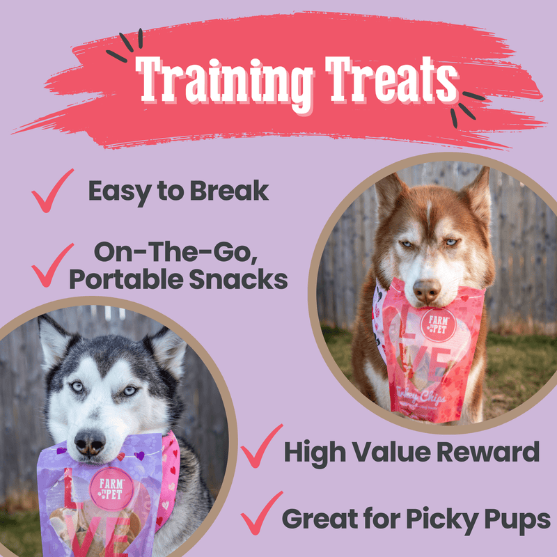 Farm To Pet Puppy Love Dog Treat Duo | Poultry Chip Variety Pack Chip