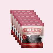 Farm To Pet Beef Chips Snack Pack Bundles | Dog Treats for Training & Travel Snack Pack
