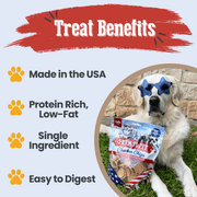 Farm To Pet Americana Chicken Chips for Dogs | Celebrate with USA-made Dog Treats Chip
